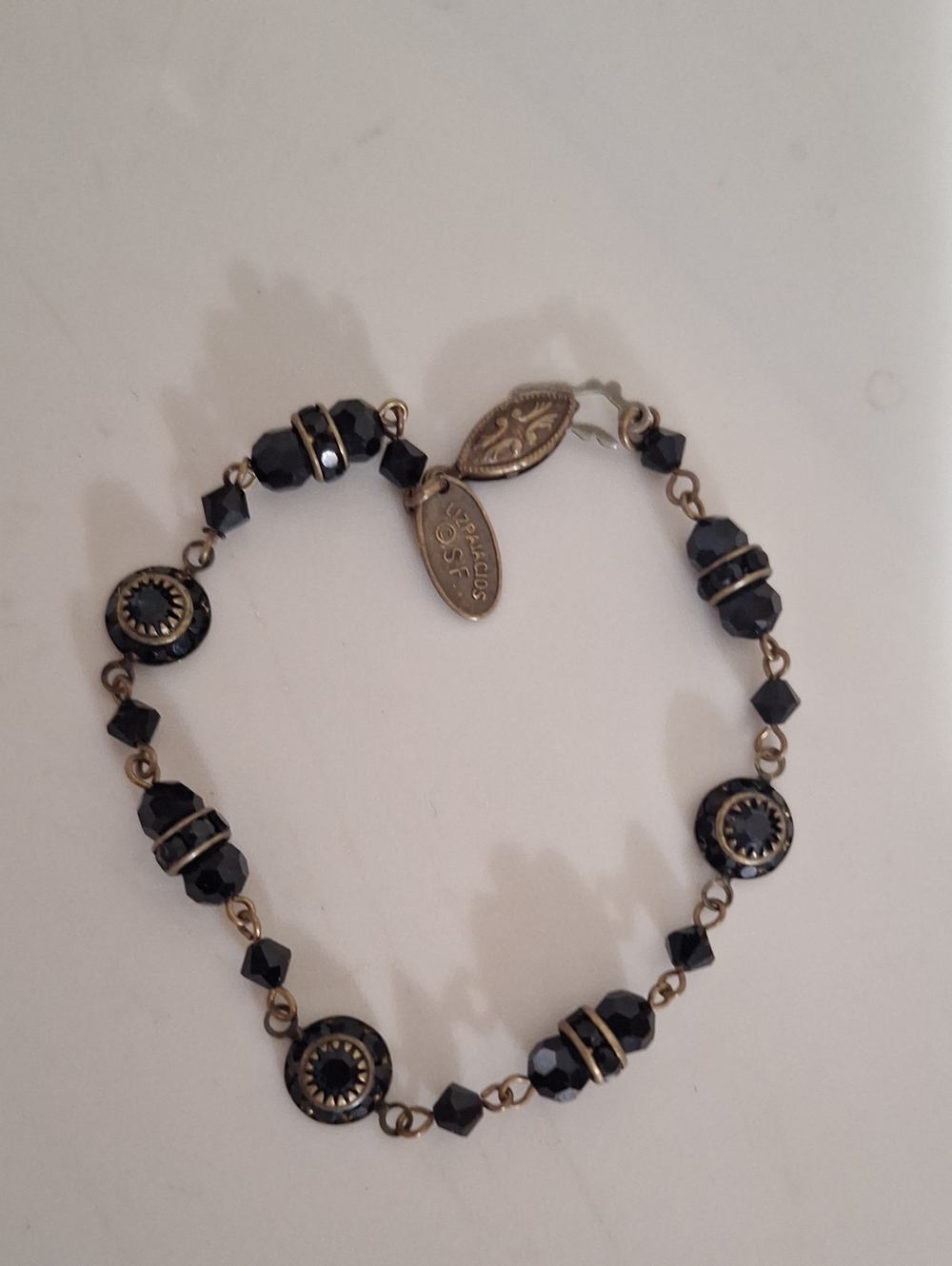 Vintage Liz Palacios Black Beaded Women's Bracelet